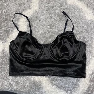 Adika black corset top. Size M. Adjustable straps.